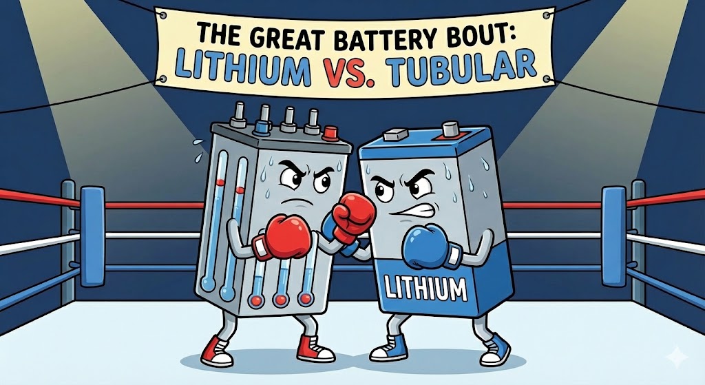 Cover image for Lithium battery Vs Tubular Lead-acid batteries: Which is better?